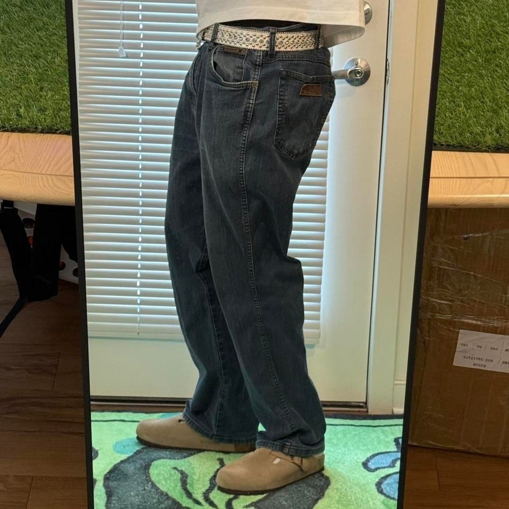 Y2K Wrangler Texas Stretch / Straight fit blue jeans 40x30